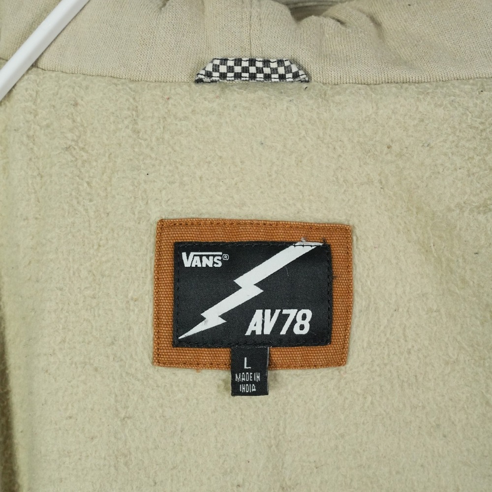 Vans x Anthony Van Engelen Hooded Barne Work Jacket Tan Mens Large AV78 Full Zip - Picture 3 of 11